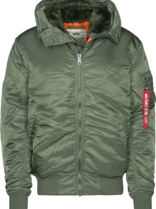 Foto van product ALPHA INDUSTRIES Winterjas 'MA-1' olijfgroen / oranje / rood / wit