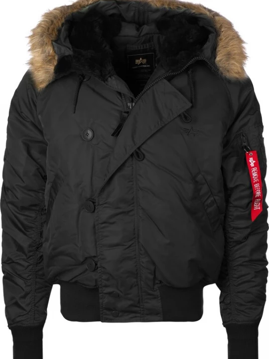 Foto van product ALPHA INDUSTRIES Winterjas 'N2B' rood / zwart / wit