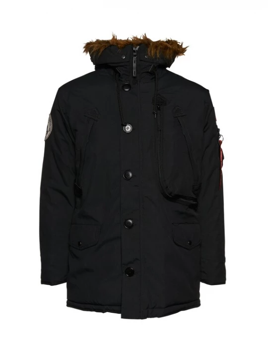 Foto van product ALPHA INDUSTRIES Winterjas 'Polar' rood / zwart / wit