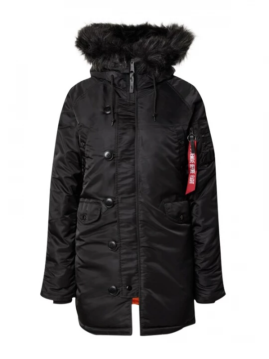 Foto van product ALPHA INDUSTRIES Winterjas rood / zwart / wit