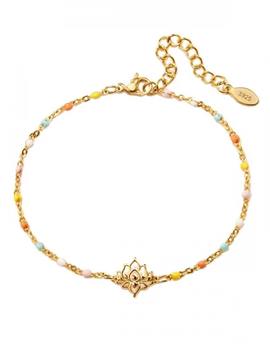 Foto van product Alster Herz Armband 'Bali Lotus Glow' goud