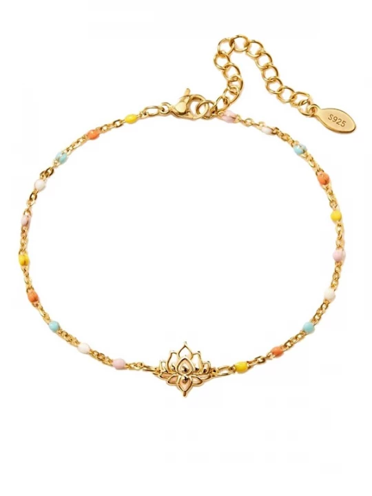 Foto van product Alster Herz Armband 'Bali Lotus Glow' goud