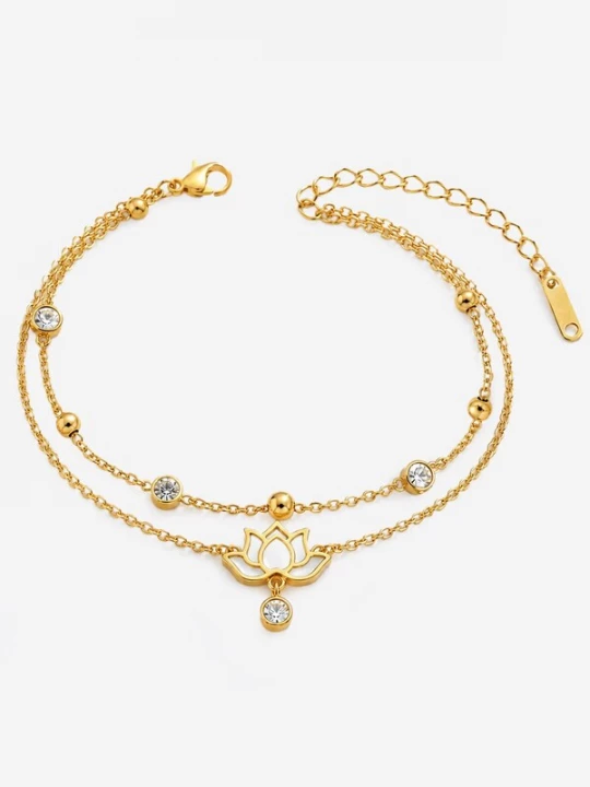 Foto van product Alster Herz Voetsieraden 'Lotus' goud