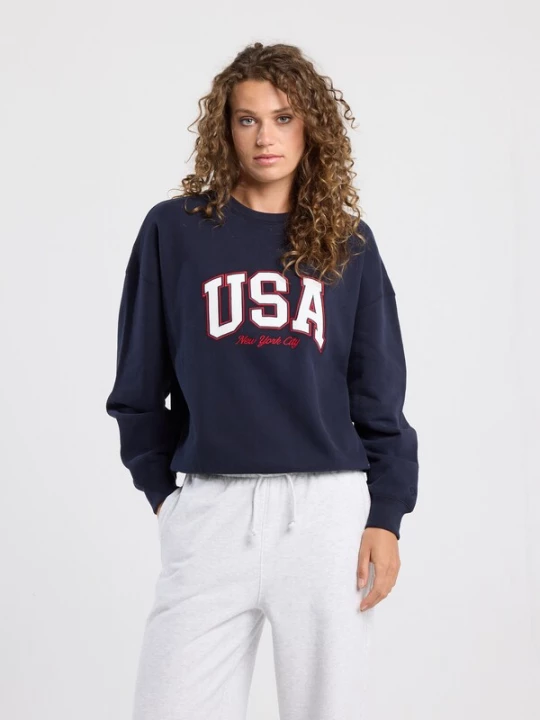 Foto van product America Today Sweatshirt donkerblauw / natuurwit