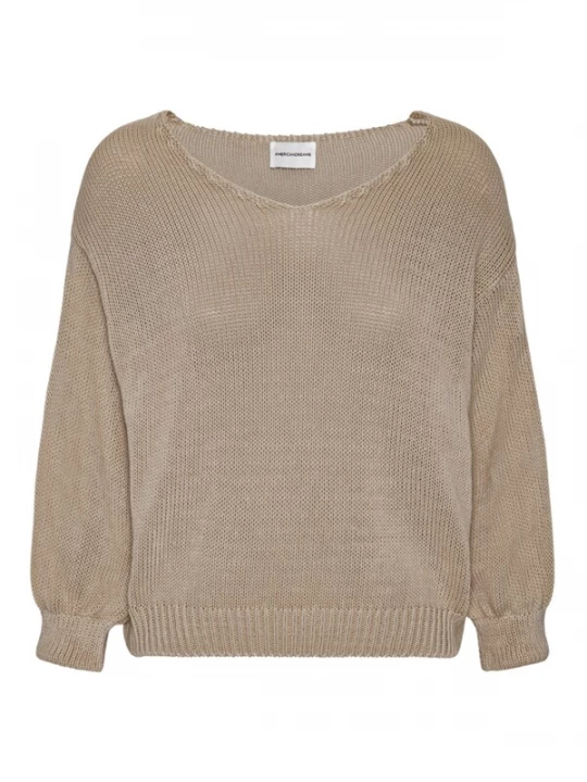 Foto van product americandreams Oversized trui 'Milana Cotton' lichtbruin