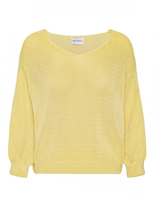 Foto van product americandreams Oversized trui 'Milana Cotton' lichtgeel