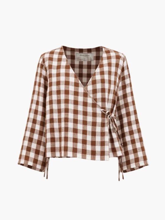 Foto van product AmourLinen Blouse 'Adele' bruin