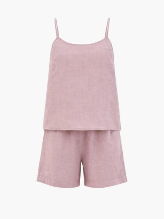 Foto van product AmourLinen Pyjama 'Night Owl' oudroze