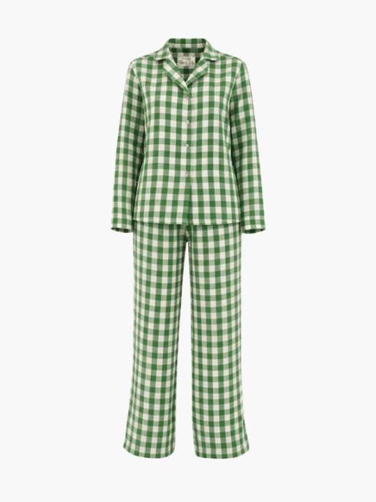 Foto van product AmourLinen Pyjama 'Nightly' groen