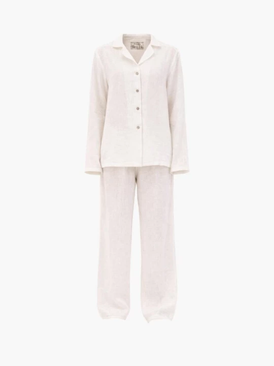 Foto van product AmourLinen Pyjama 'Nightly' offwhite