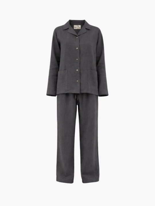 Foto van product AmourLinen Pyjama 'Snooze' antraciet