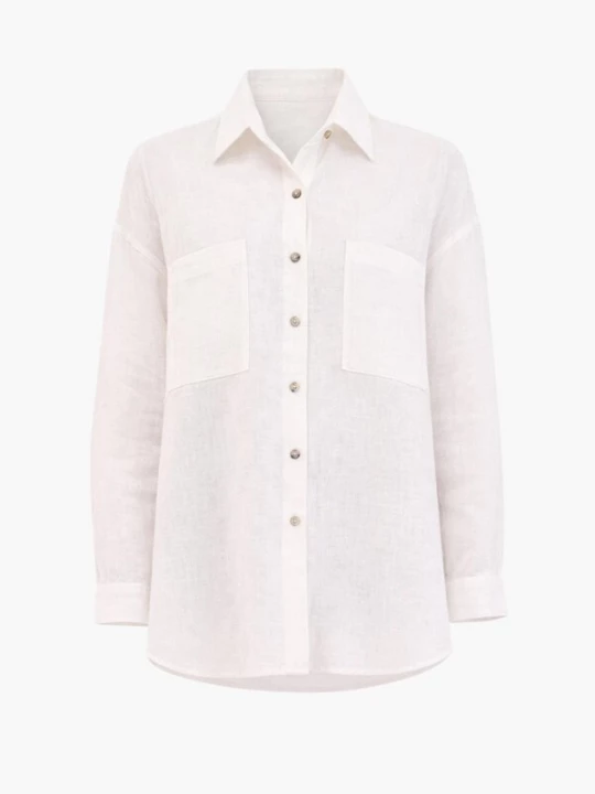 Foto van product AmourLinen Shirt 'Molly' offwhite