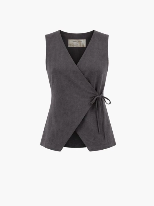 Foto van product AmourLinen Top 'Blanca' grijs