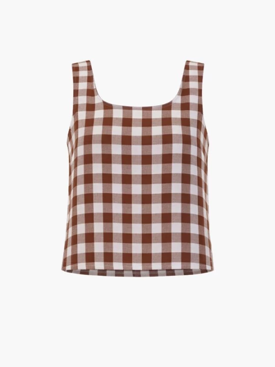 Foto van product AmourLinen Top 'Ella' donkerbruin