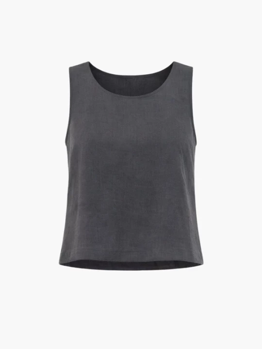 Foto van product AmourLinen Top 'Lucia' donkergrijs