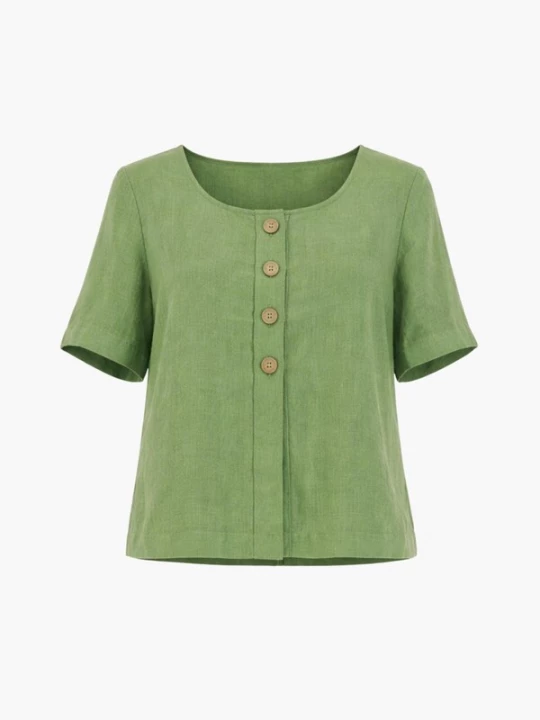Foto van product AmourLinen Top 'Maeve' groen