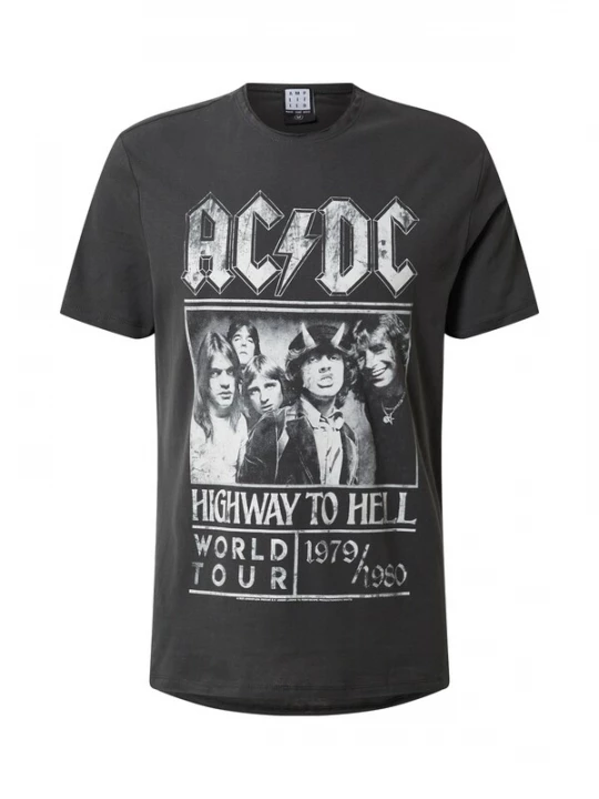 Foto van product AMPLIFIED Shirt 'ACDC HIGHWAY TO HELL' donkergrijs