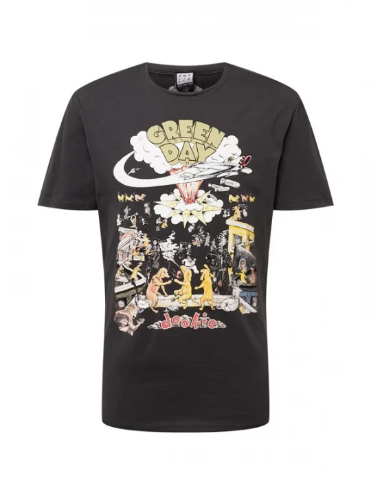 Foto van product AMPLIFIED Shirt 'GREENDAY - DOOKIE' geel / goudgeel / antraciet / wit