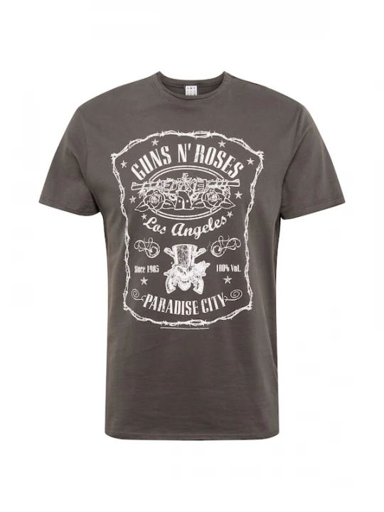 Foto van product AMPLIFIED Shirt 'GUNS N ROSES' donkergrijs / wit