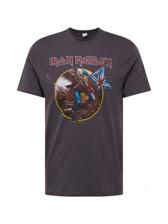 Foto van product AMPLIFIED Shirt 'Iron Maiden Trooper' geel / donkergrijs / robijnrood / wit