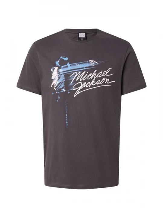 Foto van product AMPLIFIED Shirt 'MICHAEL JACKSON KING OF POP' lichtblauw / antraciet / wit