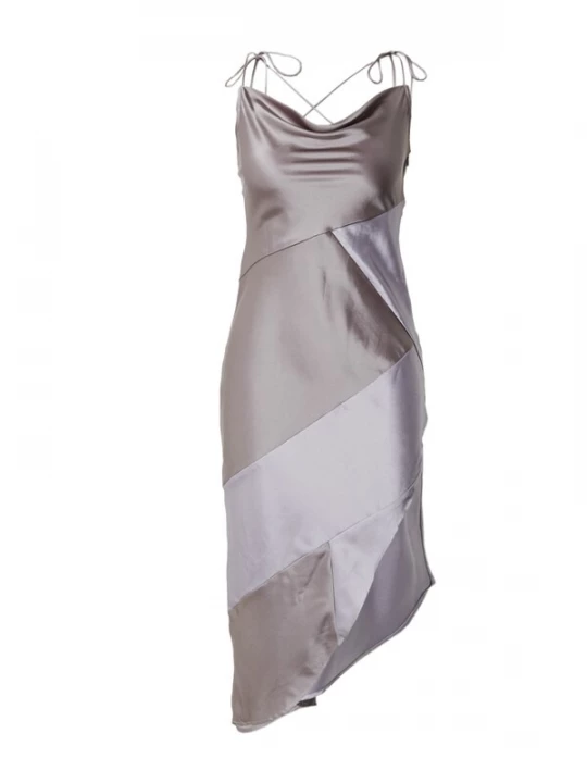 Foto van product AMY LYNN Jurk 'Gracie' taupe / zilvergrijs
