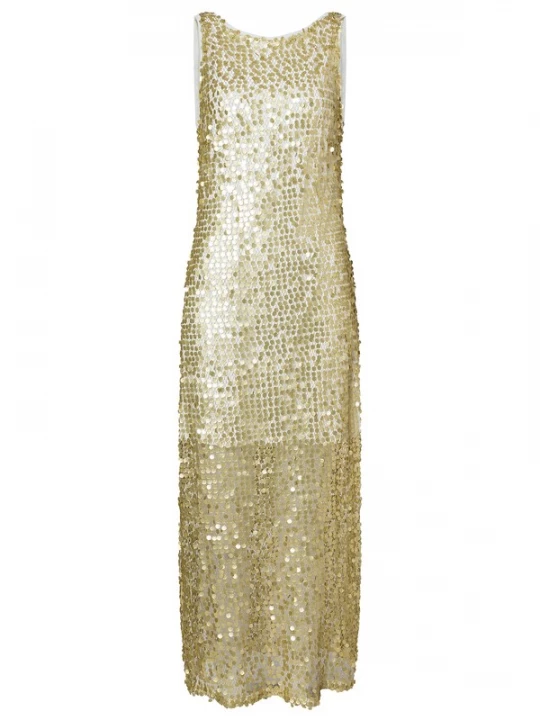 Foto van product Ana Alcazar Avondjurk 'Wadani' goud / wit