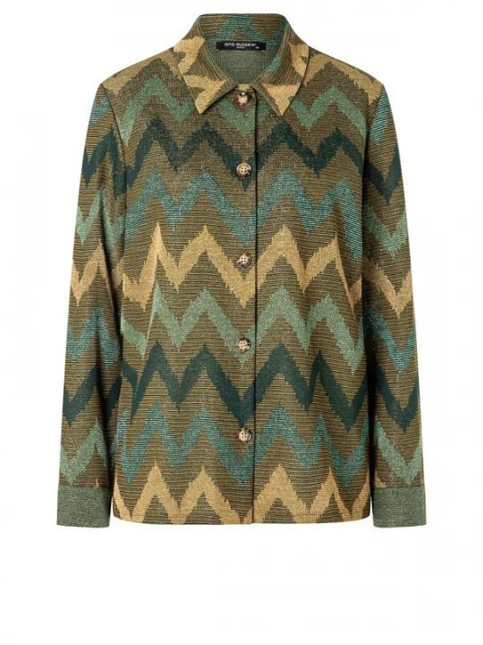 Foto van product Ana Alcazar Blouse 'Avemi' bruin / groen