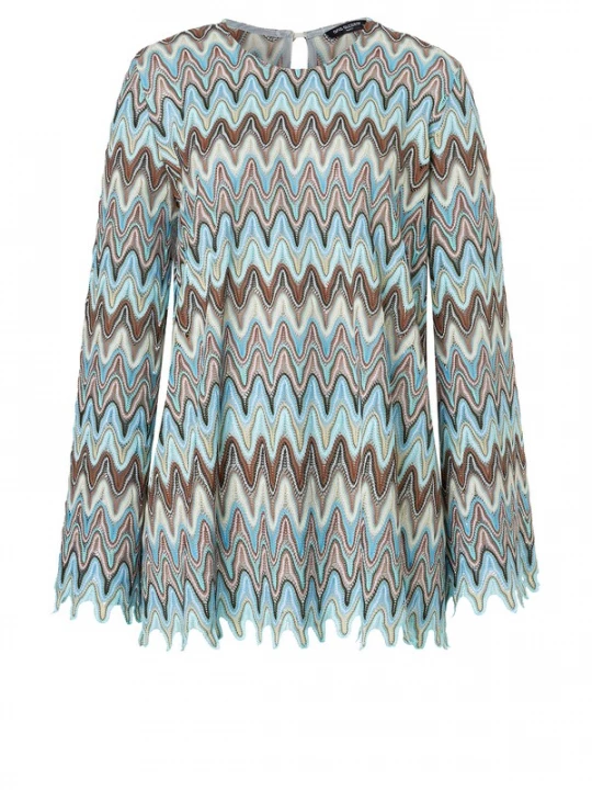 Foto van product Ana Alcazar Blouse 'Zefosa' crème / aqua / lichtblauw / bruin