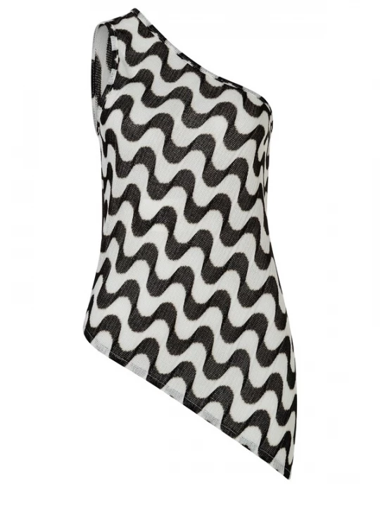 Foto van product Ana Alcazar Gebreide top zwart / wit