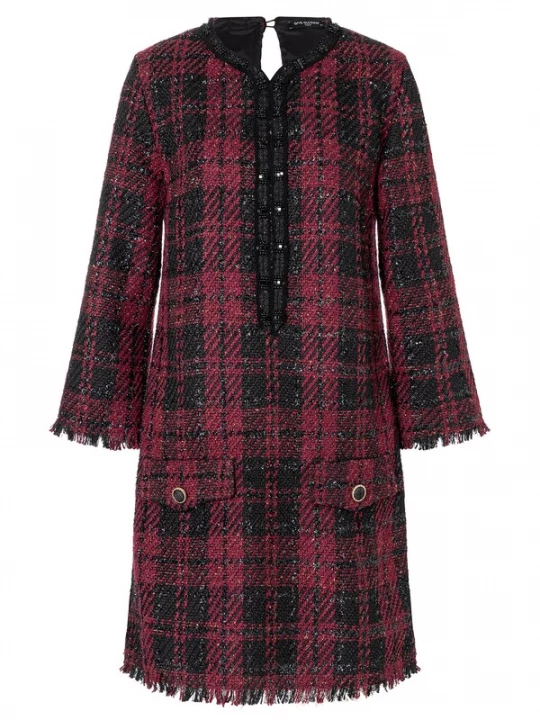 Foto van product Ana Alcazar Jurk 'Abawa' bordeaux / zwart