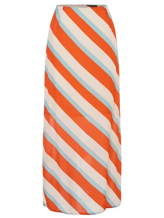 Foto van product Ana Alcazar Rok 'Zedora' lichtblauw / oranje / wolwit