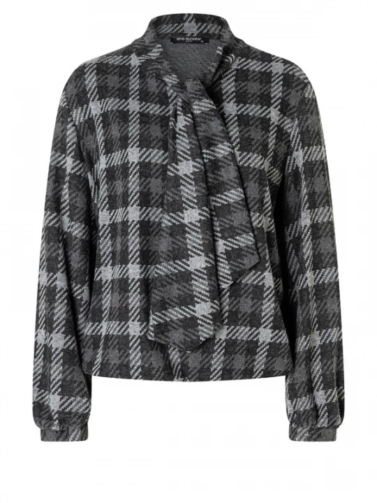 Foto van product Ana Alcazar Shirt 'Atlea' lichtgrijs / donkergrijs / zwart