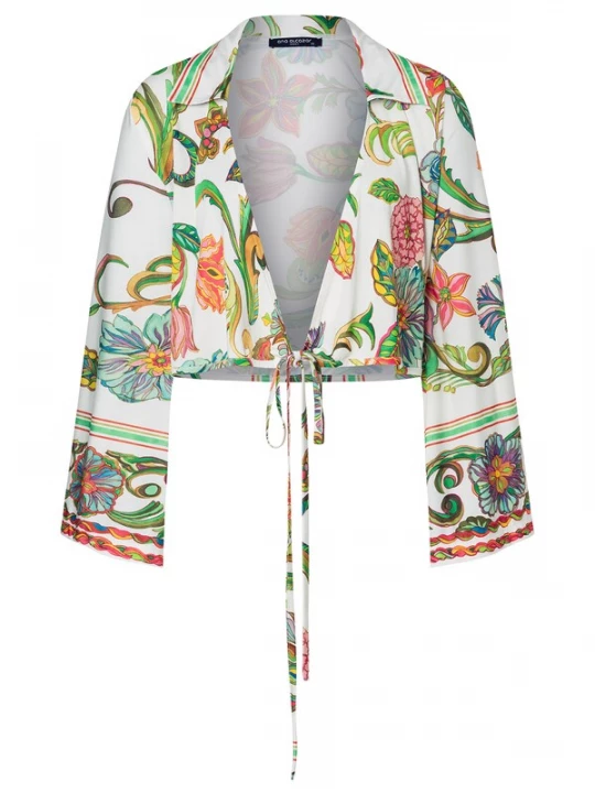 Foto van product Ana Alcazar Top ' Witana' grasgroen / rood / wit