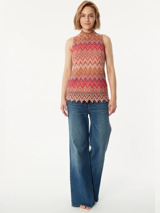 Foto van product Ana Alcazar Top 'Zecara ' blauw / bruin / lila / oranje / rood
