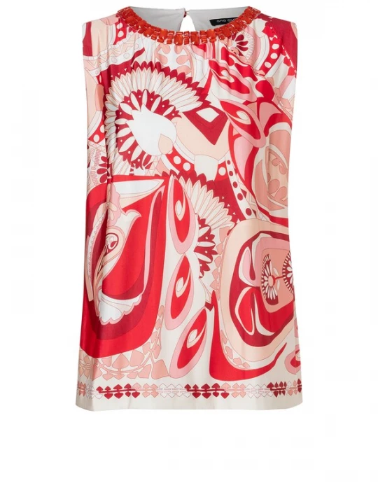 Foto van product Ana Alcazar Top 'Zinusa' rood / offwhite