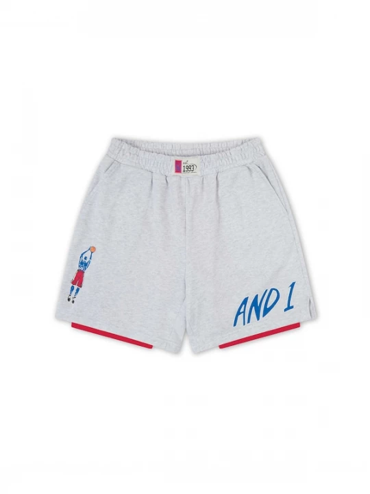 Foto van product AND1 Broek blauw / lichtgrijs / rood