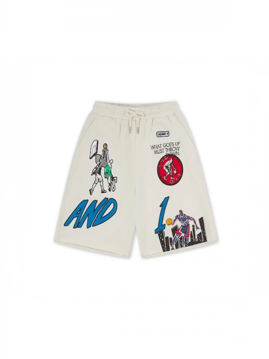 Foto van product AND1 Broek ecru / blauw / rood / zwart