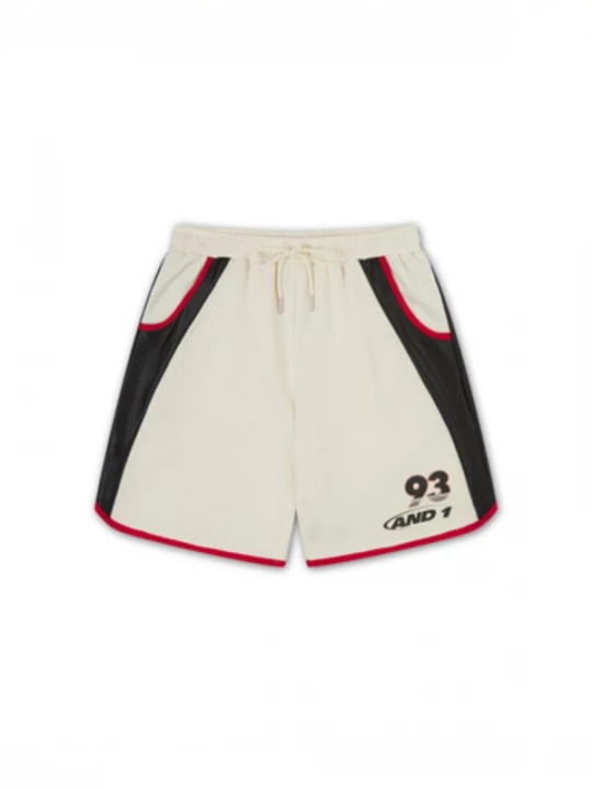 Foto van product AND1 Broek ecru / knalrood / zwart