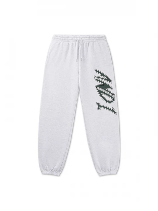 Foto van product AND1 Broek grijs gemêleerd / donkergroen / wit