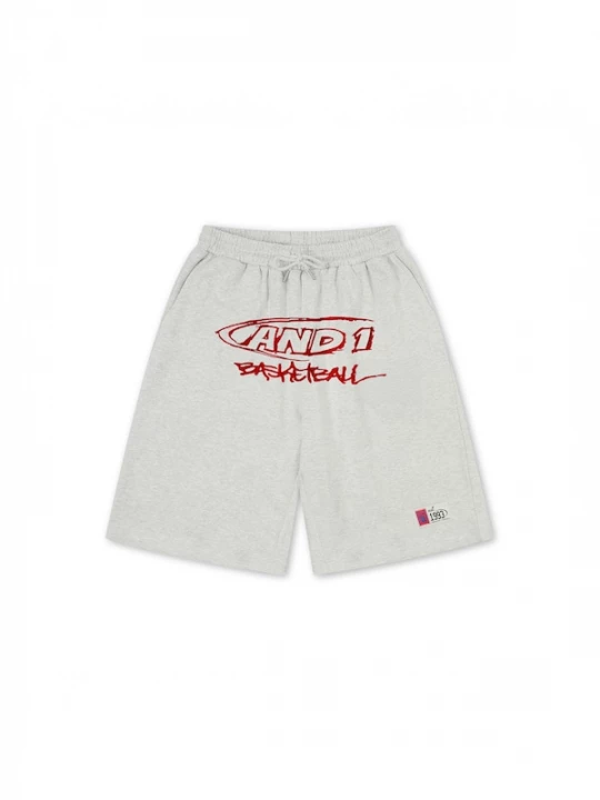 Foto van product AND1 Broek lichtgrijs / donkerrood