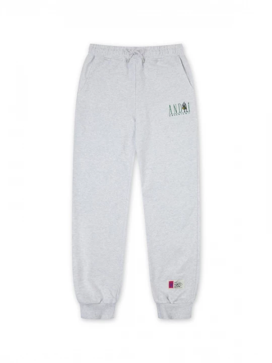 Foto van product AND1 Broek lichtgrijs / smaragd
