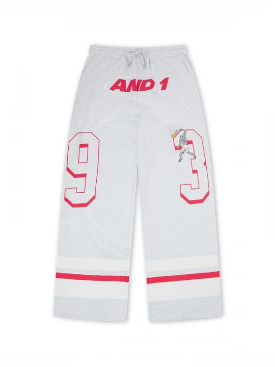 Foto van product AND1 Functionele broek grijs gemêleerd / oranje / rood / wit