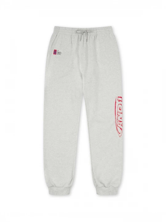 Foto van product AND1 Functionele broek grijs gemêleerd / rood