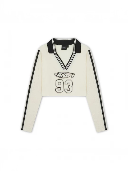 Foto van product AND1 Shirt '93 Airtex' ecru / zwart