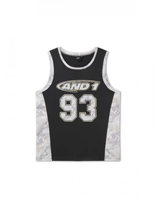 Foto van product AND1 Shirt '93 Airtex' grijs / zwart / wit