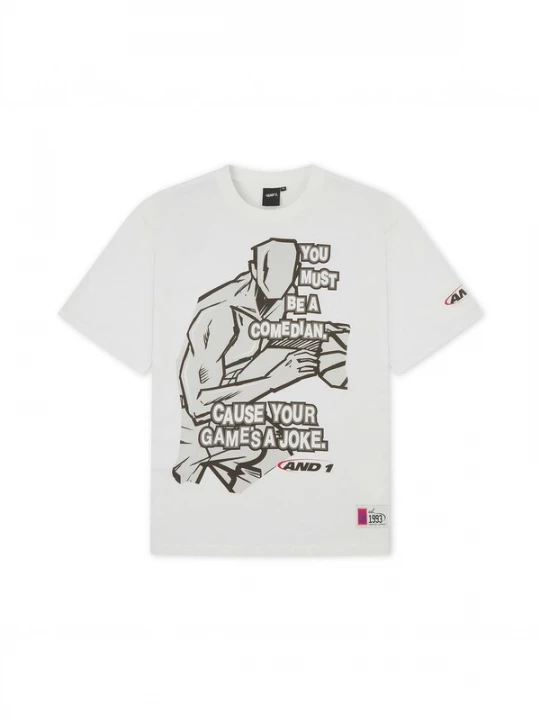 Foto van product AND1 Shirt 'Comedian' grijs / zwart / wit