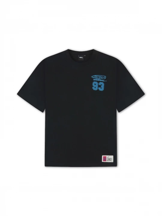 Foto van product AND1 Shirt 'Core 93' royal blue / koningsblauw / zwart