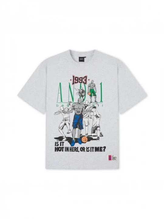 Foto van product AND1 Shirt 'Core Retro' blauw / grijs / groen / zwart