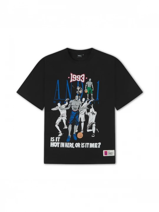Foto van product AND1 Shirt 'Core Retro' blauw / lichtgrijs / groen / zwart